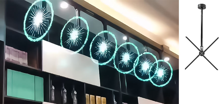 Giá đỡ treo trần quạt LED 3D